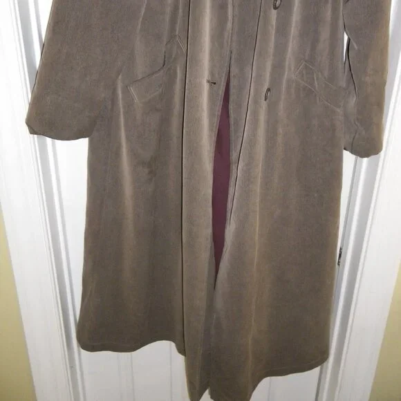 Vintage Unisex Classic London Fog Microfiber Trench Coat w/ Fleece Lining - Picture 3 of 9
